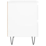 ZNTS Bedside Cabinet White 40x35x50 cm Engineered Wood 826876