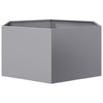 ZNTS Garden Planter Hexagon 104x90x45 cm Galvanized Steel 851134