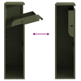 Parcel Drop Box with Storage Olive Green 44 x 22 x 82 cm Steel 874922