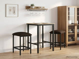 Bar Stool 2 pcs Taupe 40 x 32 x 74 cm Engineered Wood 8006178