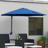 Garden Parasol 248 x 248 x 148 cm Polyester and Steel Azurblau 42003250