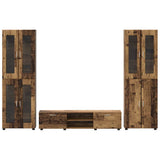 TV Cabinet Set with Shelf FLORIN 3 pcs Old Wood Engineered Wood 3398012