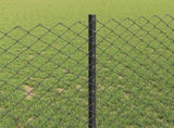 Chain Link Fence with Post 25 x 1 m PVC-Coated Steel 3336276