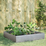 Garden Raised Bed 100x100x33.5 cm Galvanised Steel 851029