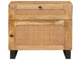 Bedside Cabinet Natural 50 x 33 x 60 cm Solid Mango Wood 4018052