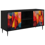 TV Cabinet HEESCH 102 x 33 x 51 cm Black Oak Engineered Wood 8007058