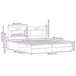 Bed Frame without Mattress Sonoma Oak 183x203 cm Engineered Wood 4106948