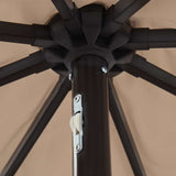 Garden Parasol Taupe 395 x 395 x 245 cm Polyester 42003647