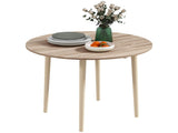 Folding Dining Table for 4, Round Drop Leaf Table, Modern Space Saving Small Kitchen Table with Wood T3398P343147
