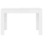 ZNTS Dining Table High Gloss White 120x60x76 cm Engineered Wood 800762