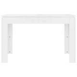 ZNTS Dining Table High Gloss White 120x60x76 cm Engineered Wood 800762