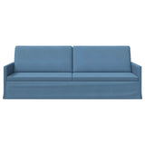 3 Seater Sofa Blue 220 x 81 x 82 cm Corduroy Fabric 42041169