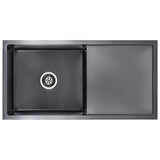 Handmade Kitchen Sink Black Stainless Steel 145086
