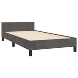 Bed Frame without Mattress Dark Grey 90x190cm Single Velvet 349903