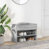 Shoe Bench Grey Sonoma 60x30x45 cm Engineered Wood 816051