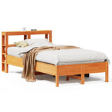 Bed Frame without Mattress Wax Brown 90x190 cm Single Solid Wood Pine 3306170