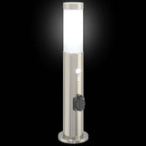Bollard Lights with Sensor&Outlet 3pcs 50 cm Stainless Steel IP44 4006018