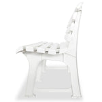 Garden Bench 145.5 cm Plastic White 43583