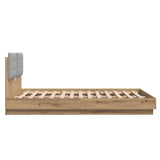 Bed Frame with Headboard with Storage Artisan Oak 150 x 200 cm 3416341