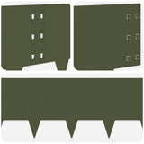 Lawn Edging 10 pcs 100 x 30 cm Steel Olive Green 8008632