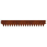 Lawn Edging 10 pcs 103 x 15 cm metal Rusty 8008262