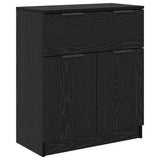 Sideboard with Drawer 3 pcs Black oak Engineered Wood 3416163