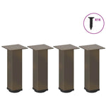 ZNTS Coffee Table Legs 4 pcs Natural Steel 30-32 cm Steel 4012463