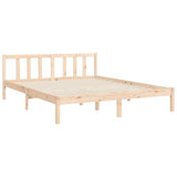 Bed Frame without Mattress King Size Solid Wood Pine 3192431