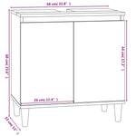 ZNTS Sink Cabinet White 58x33x60 cm Engineered Wood 821252