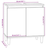 ZNTS Sink Cabinet White 58x33x60 cm Engineered Wood 821252
