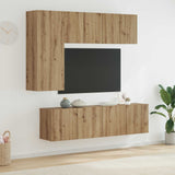 TV Wall Unit Wall-mounted 5 pcs Artisan Oak Engineered Wood 3402771