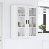 Wall Glass Cabinet PORTO White 80 x 31 x 100 cm Engineered Wood 885505