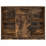 Sideboard with Drawer Smoked Oak 101x35x76 cm Engineered Wood 861566