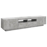 TV Cabinet with LED Lights Concrete Grey 180x35x40 cm 3081901