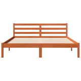 Bed Frame without Mattress Wax Brown 180x200 cm Super King Solid Wood Pine 844148