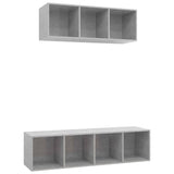 2 Piece TV Cabinet Set Concrete Grey Engineered Wood 3079794