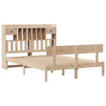 ZNTS Bookcase Bed without Mattress 150x200 cm King Solid Wood Pine 3321836