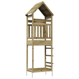 Outdoor Play Tower Natural Solid Impregnated Pinewood 826531