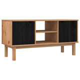 TV Stand OTTA 113.5 x 43 x 57 cm Black Solid Pine Wood 42041754