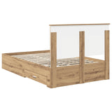 Bed Frame with Drawer Artisan Oak 120 x 200 cm Engineered Wood 3411331