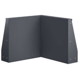 Retaining Wall 2 pcs 50 x 50 x 50 cm Steel Anthracite 8015190