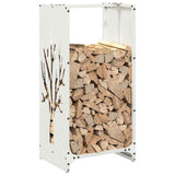 Firewood Rack White 40x30x80 cm Cold-rolled steel 864226