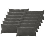 Cushion with Pillow HEERLEN 12 pcs Dark Grey Velvet 925635