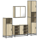 4 Piece Bathroom Furniture Set Sonoma Oak Engineered Wood 3301211
