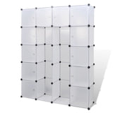 ZNTS Modular Cabinet 14 Compartments White 37x146x180.5 cm 240500