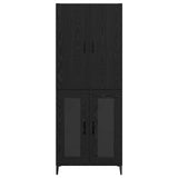 Highboard Black Oak 69.5 x 34 x 180 cm Engineered Wood 3416157