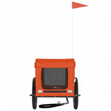 Pet Bike Trailer Orange and Black Oxford Fabric&Iron 93914