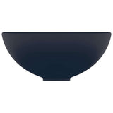 Luxury Bathroom Basin Round Matt Dark Blue 32.5x14 cm Ceramic 146968