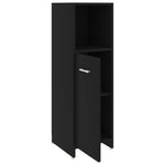 ZNTS 3 Piece Bathroom Furniture Set Black Engineered Wood 3056908