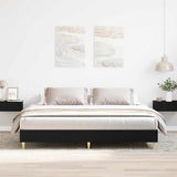 Bed Frame Black Oak 203 x 163 x 25 cm Engineered Wood 3329280